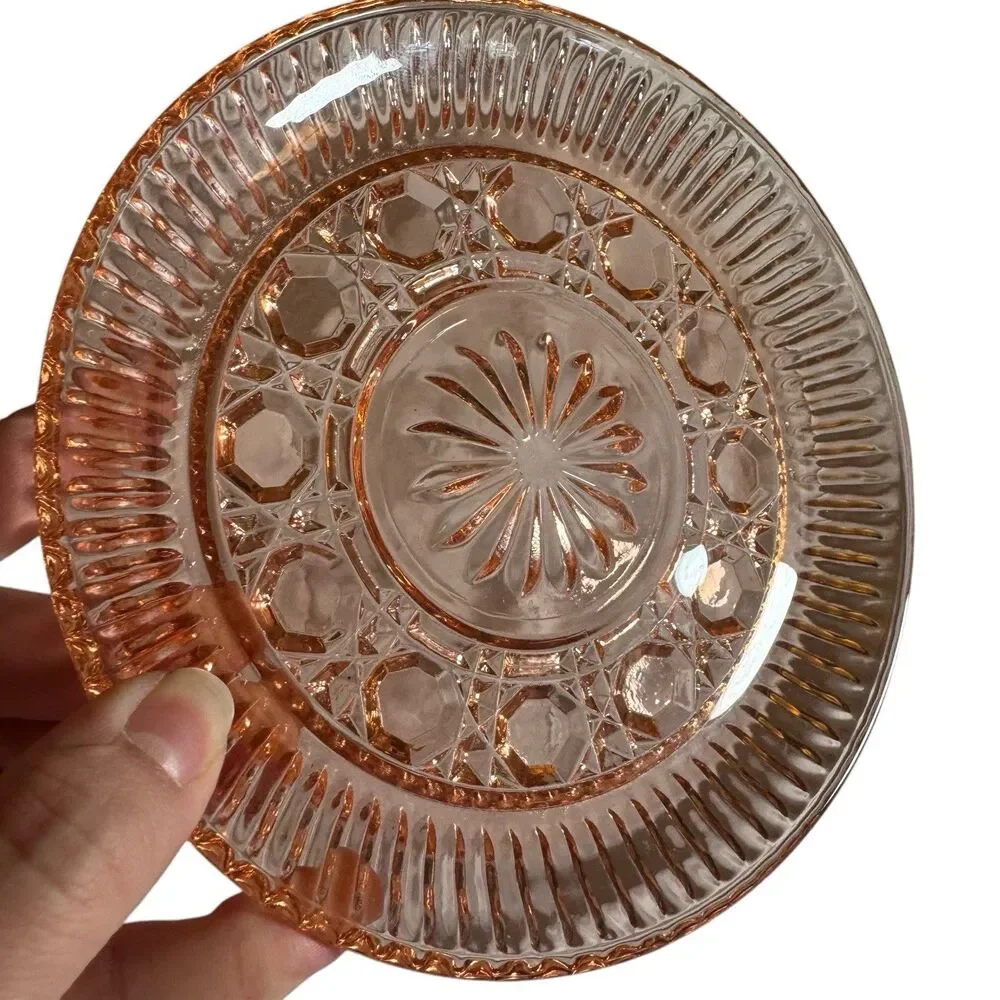 Anchor Hocking Pink Depression‎ Glass 6.5” Bread Butter Salad Plate
